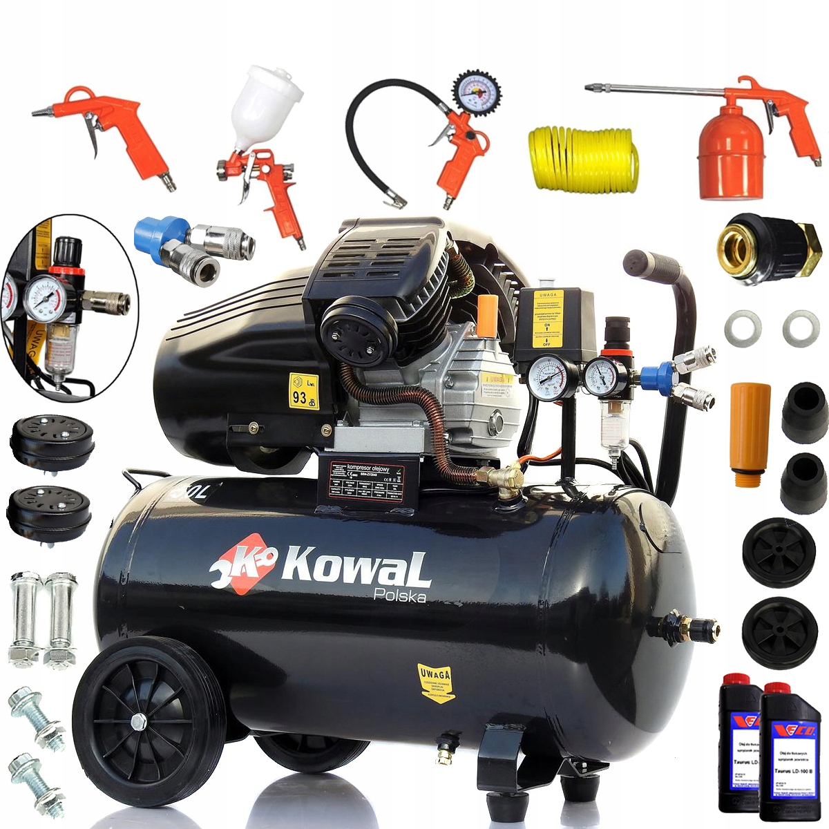 Olejový kompresor Kowal Polska KowaL ZBV50+KIT 50 l 10 bar